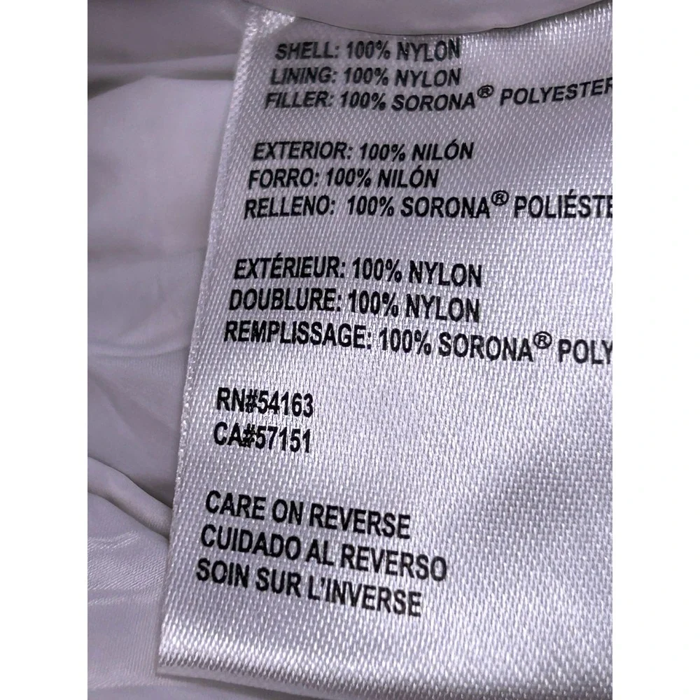 Calvin Klein Puffer Coat High Shine Nylon White Size XS Womens